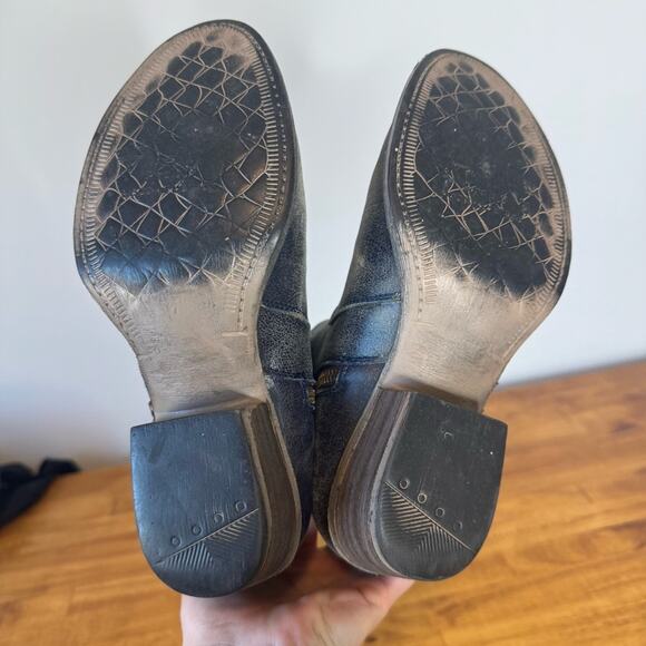 Circle G Inlay Studded Star Western Leather Ankle Boots Size 6 - Picture 6 of 7